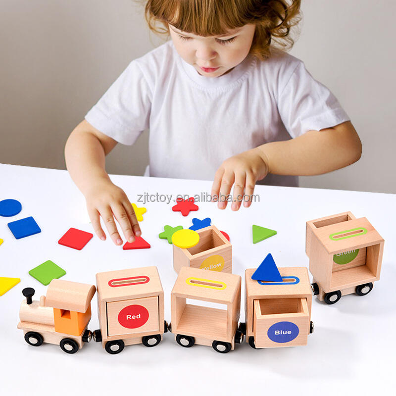 CPC CE Certified New Wooden Magnetic Train Color Classification Educational Toy Montessori Jouets Kids Aged 2-4 Years supplier