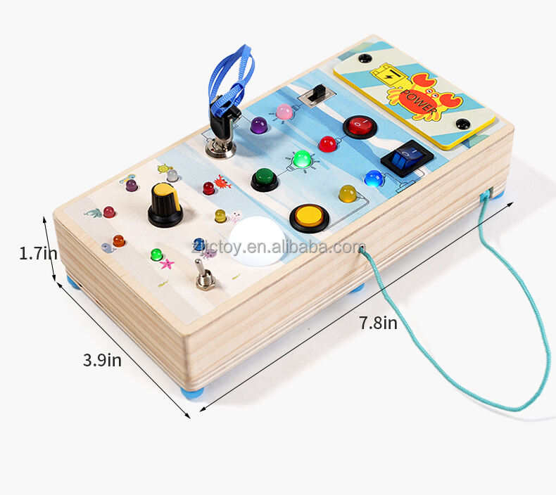 Wooden Busy Board for Toddlers Montessori Steering Wheel Driving Toy Wooden Sensory Toys Preschool Learning Activities Education details