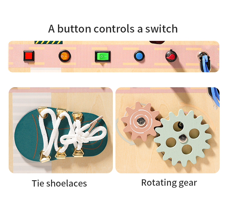 Nouvelle activité Montessori jouets sensoriels en bois préscolaire éducation précoce des tout-petits Montessori boîte occupée pour la fabrication de cadeaux de premier anniversaire