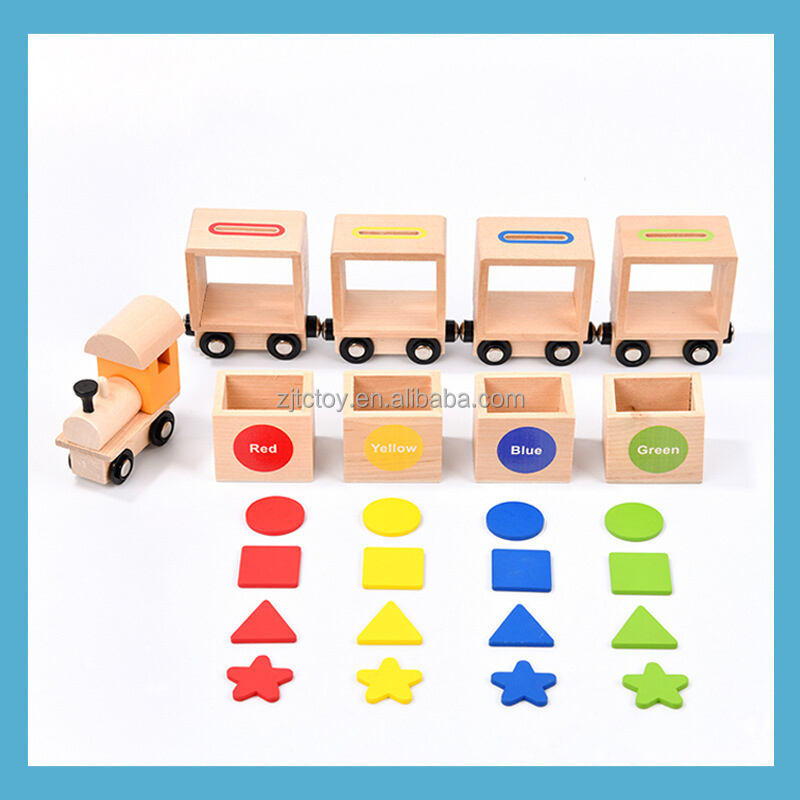 CPC CE-zertifizierter neuer magnetischer Holzzug mit Farbklassifizierung, pädagogisches Spielzeug, Montessori-Spielzeug für Kinder im Alter von 2–4 Jahren.