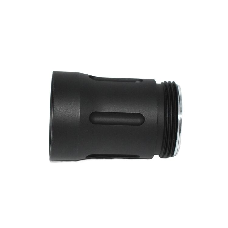 CNC turning flashlight body shell black anodized aluminum shell/CNC customized supplier