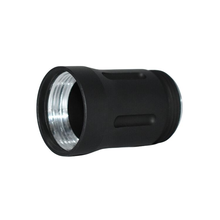 CNC turning flashlight body shell black anodized aluminum shell/CNC customized manufacture