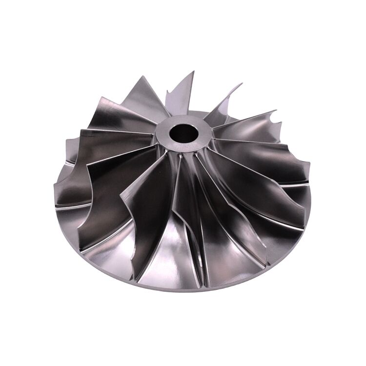 High precision titanium steel 718 impeller cnc machining 5 axis center milling manufacturing parts impeller details