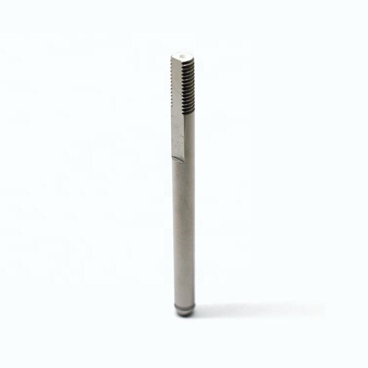 On demand customization turning machining diamond knurling male threaded straight stainless steel shaft components supplier