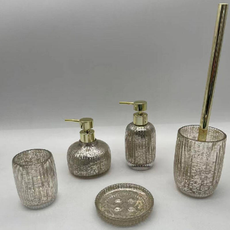 Corroded nickel color bathroom accessories set 5 pieces