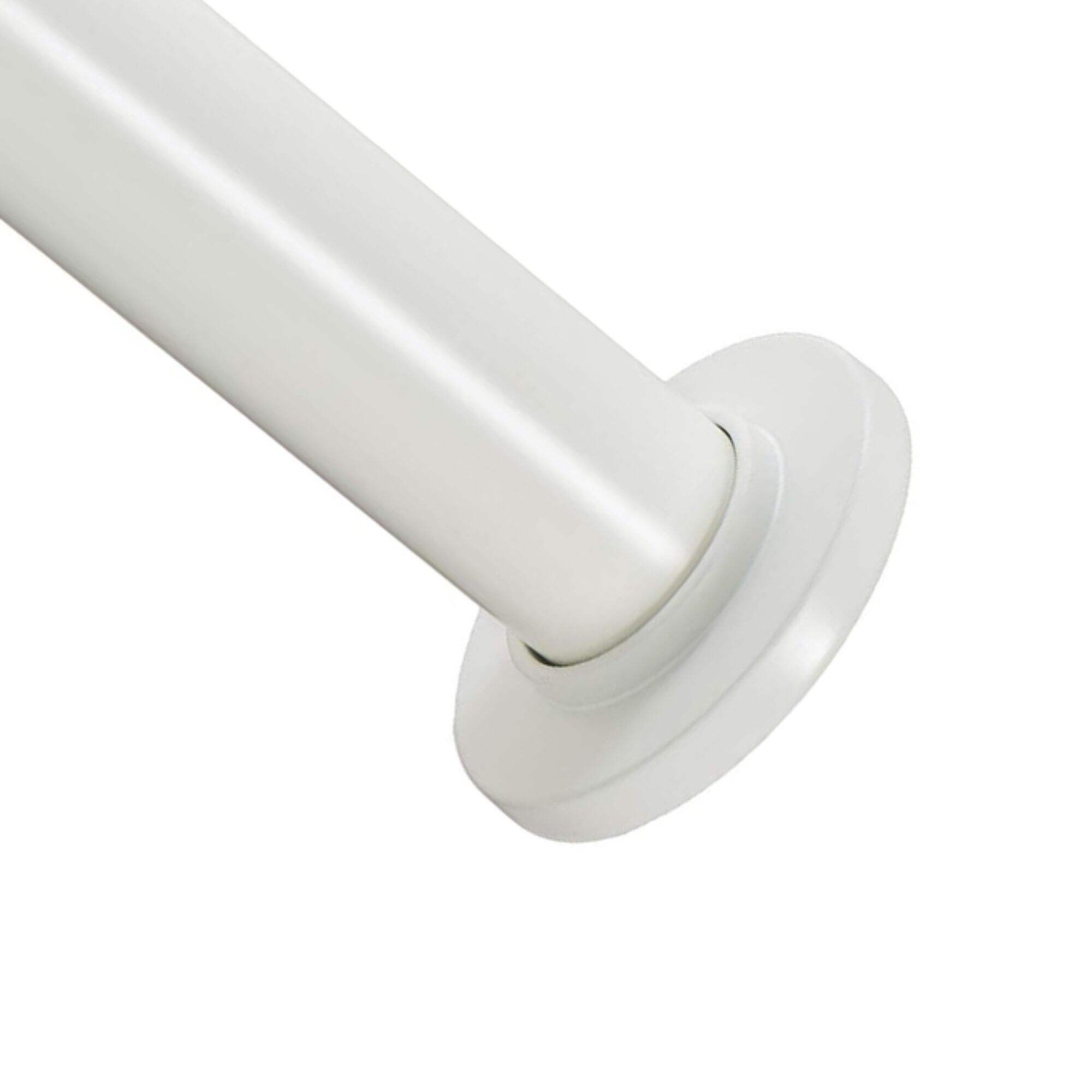 Oblate round Shower Curtain Tension Rod, Adjustable Length, 43-72