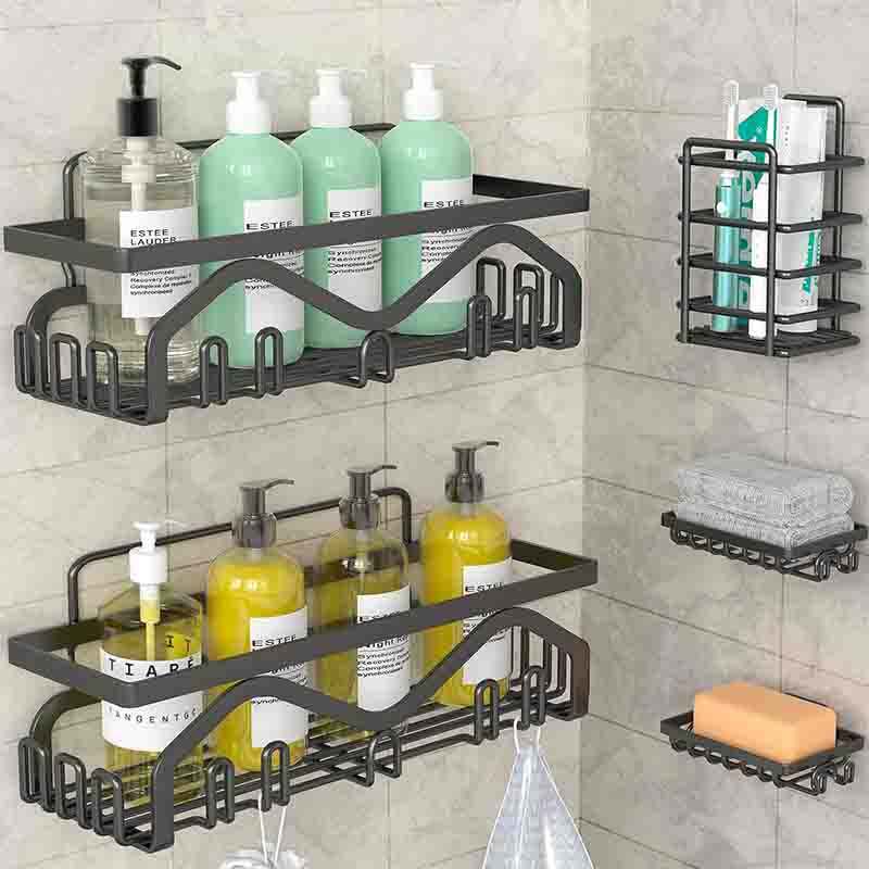 M Rectangular flat wire 4-piece set Shower Caddy