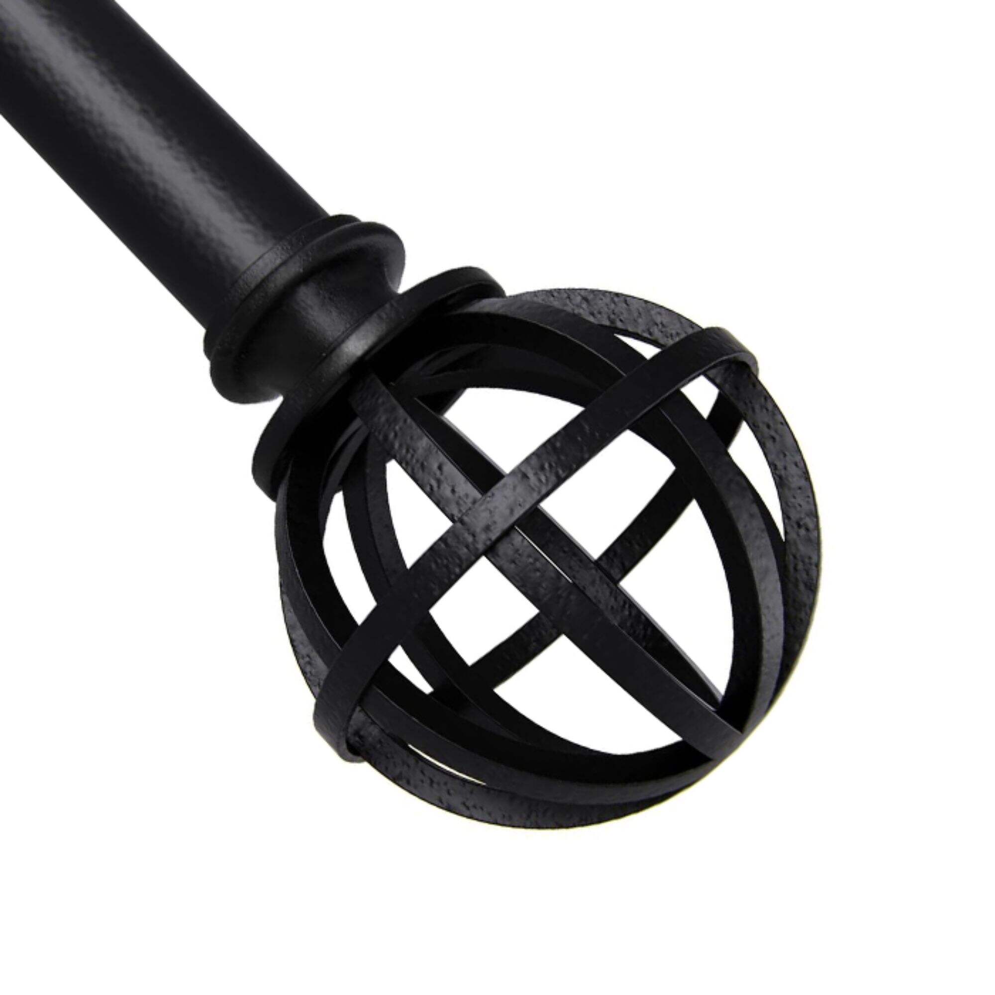 Mesh curled iron wire Curtain Rod, Adjustable Length