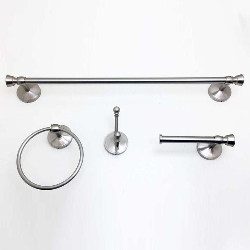 Round tube bathroom hardware accessories set 4 pieces