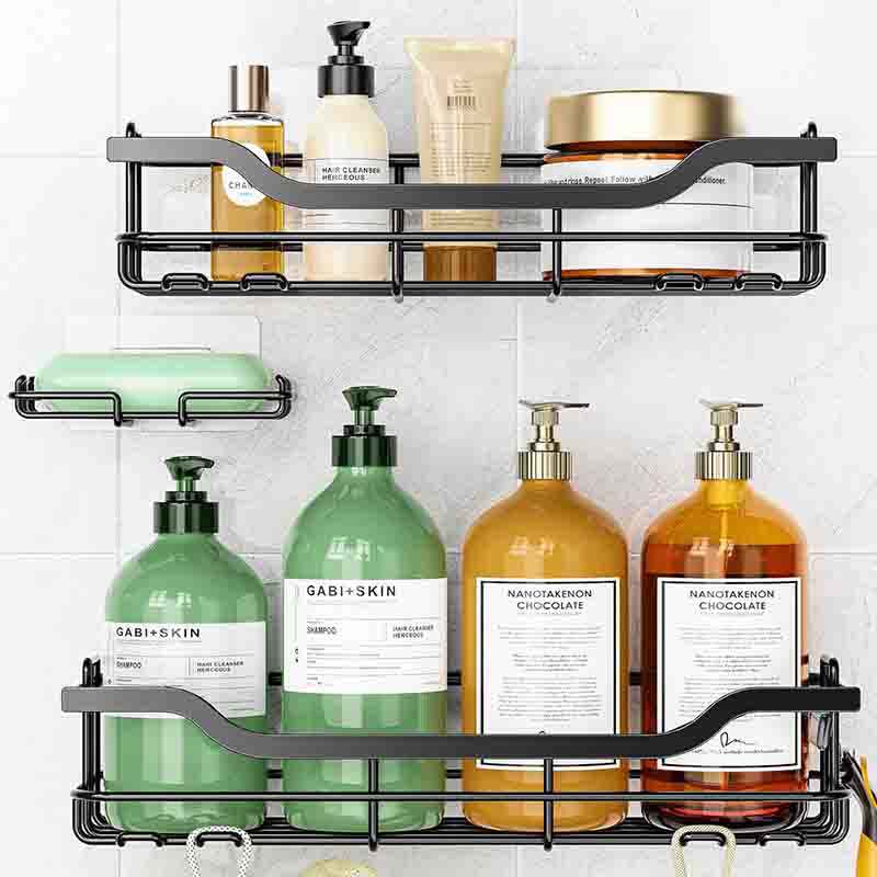 Rectangular flat wire 3-piece set Shower Caddy