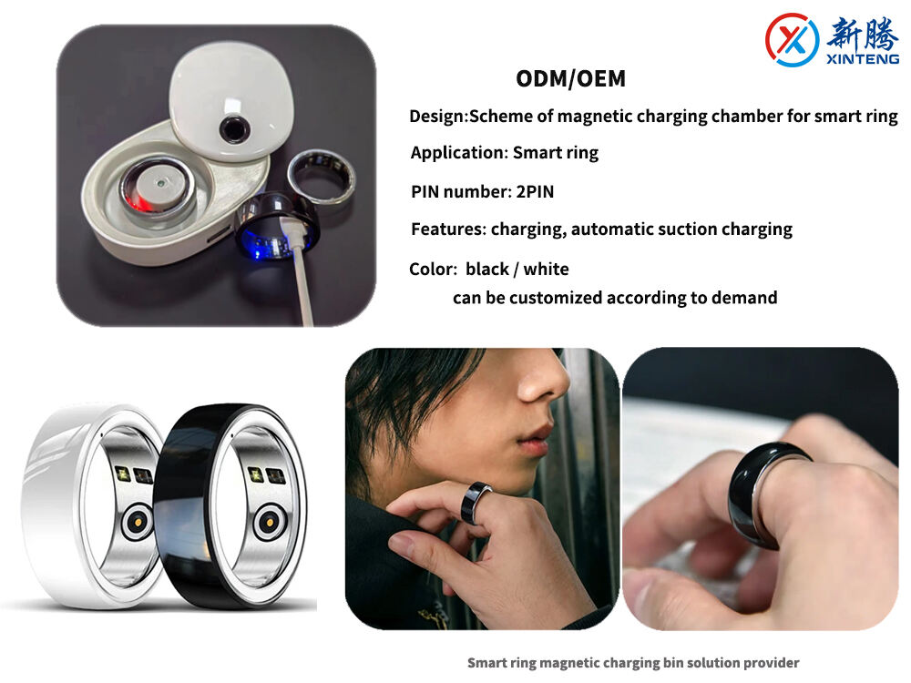 Smart ring magnetic charging base solution