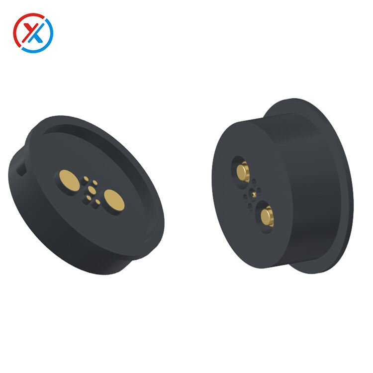 custom magnetic pogo pin connector, round magnetic connector-RC-1205