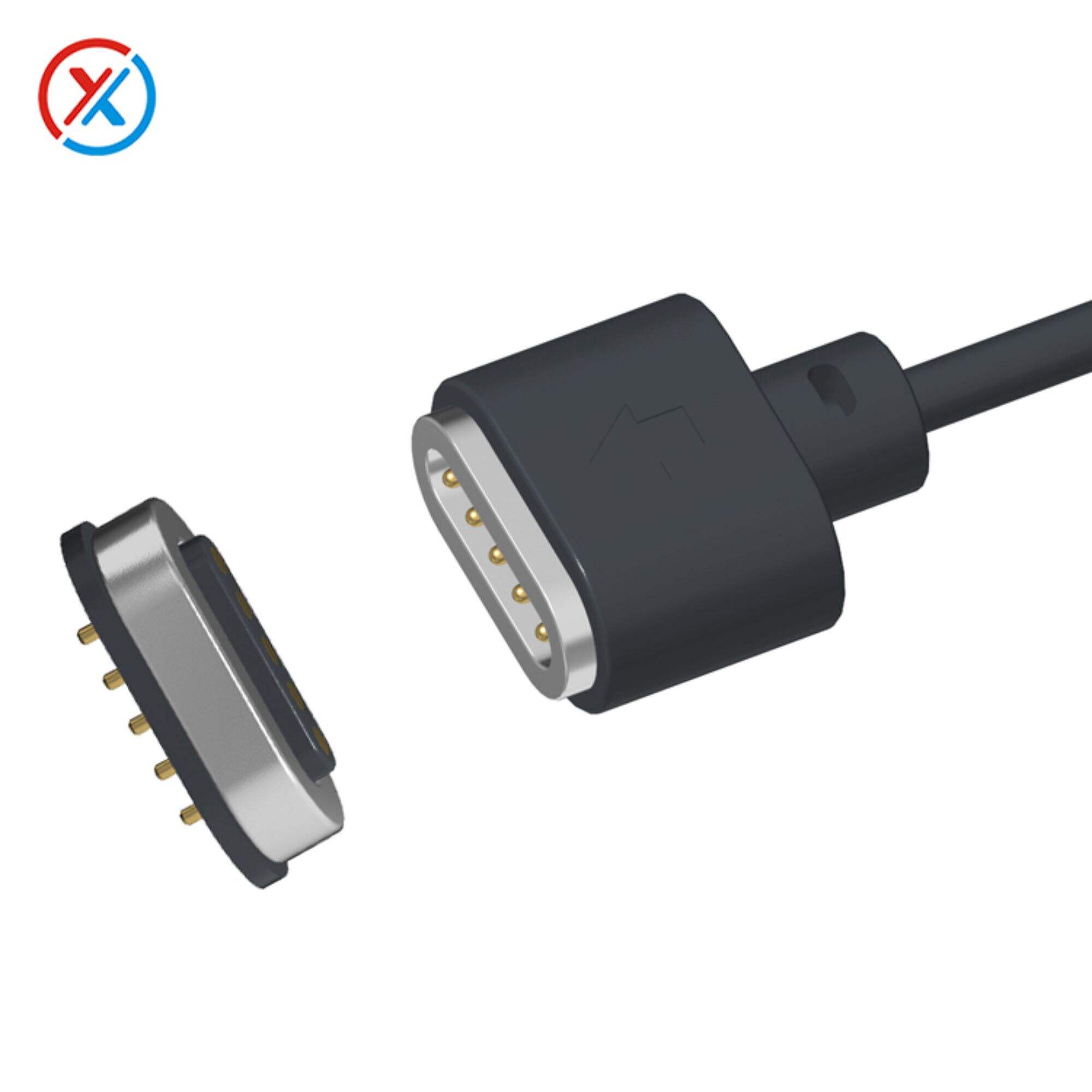 5-pin magnetic charging connector male and female data cable China brand