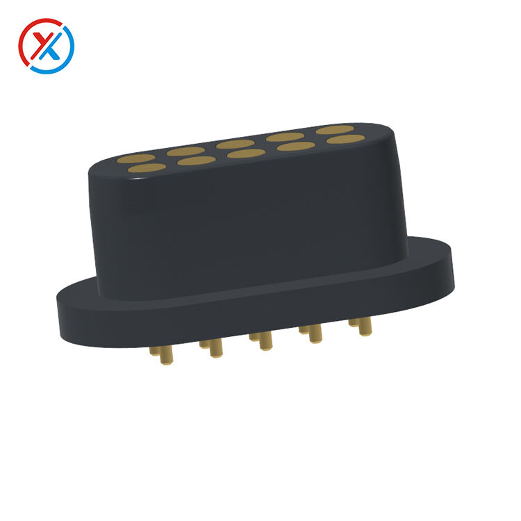 10Pin duo que Pogo pin connectors Multi-size optional POGO pin contact connector Gold plated brass, no lead, no halogen-1222-1