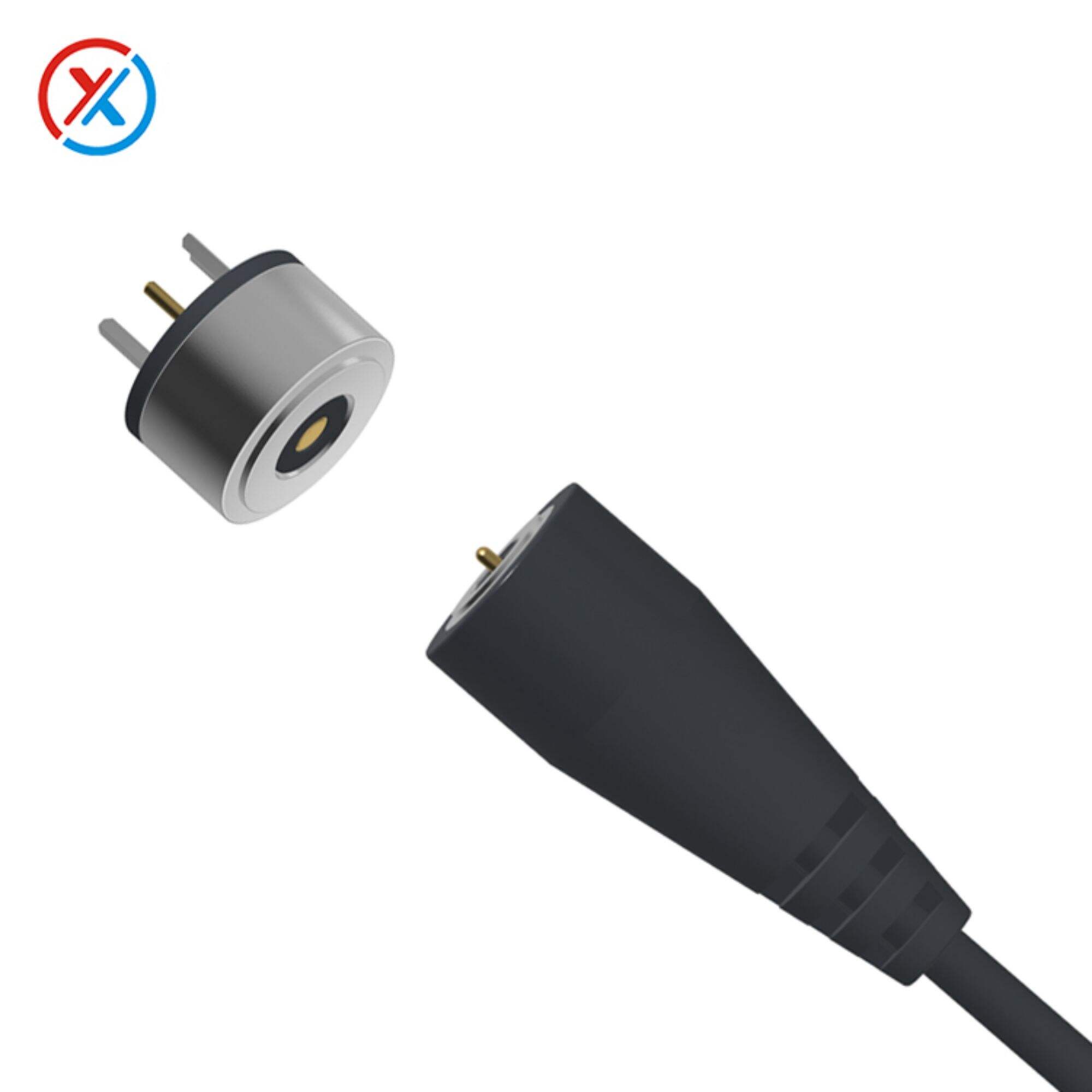 Affordable high quality round magnetic charging cables for e-cigarettes and toys,10mm male and female magnetic line