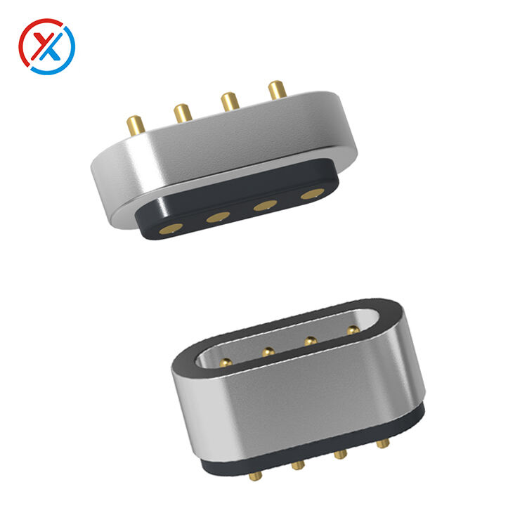 4Pin 2.0MM Pitch Runway Shape Magnetic Connectors,High precision pogo pin magnetic connector high quality professional manufacturer