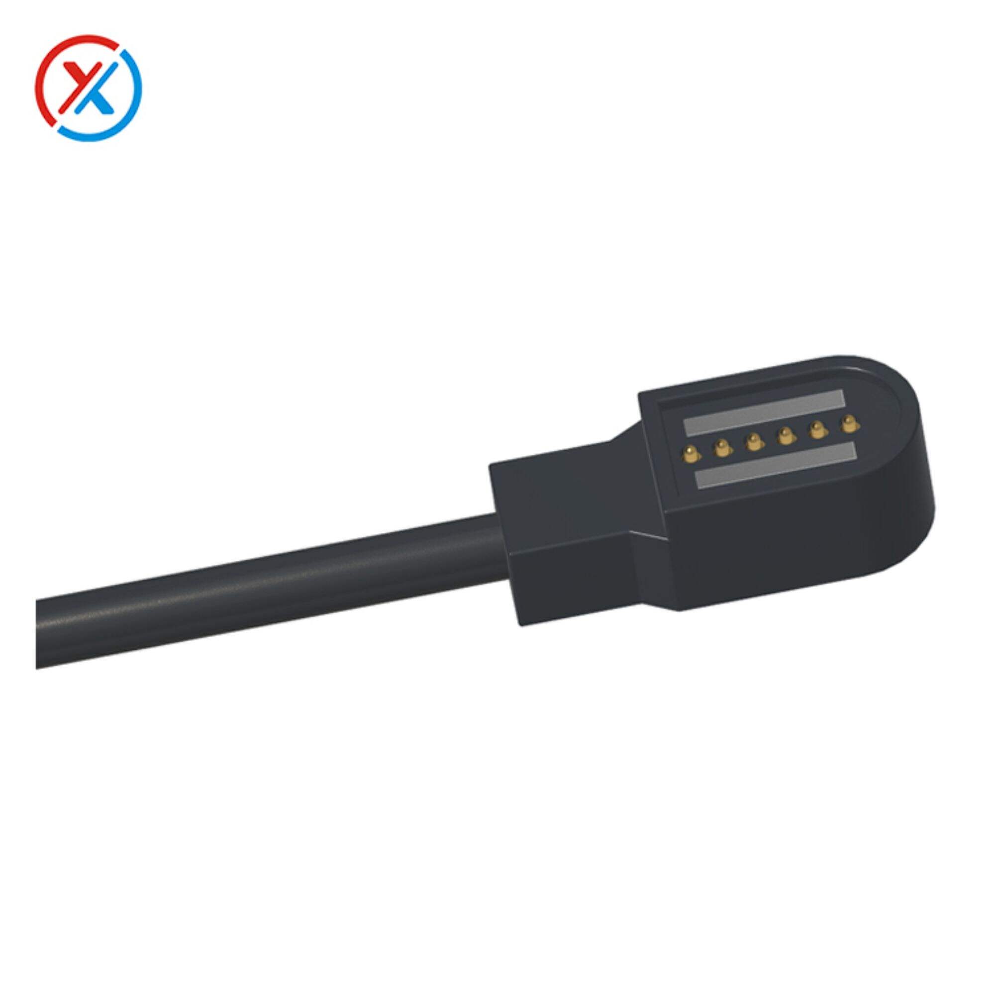 6 pin magnetic charging data cable,rectangle 2A magnetic usb charger -1010