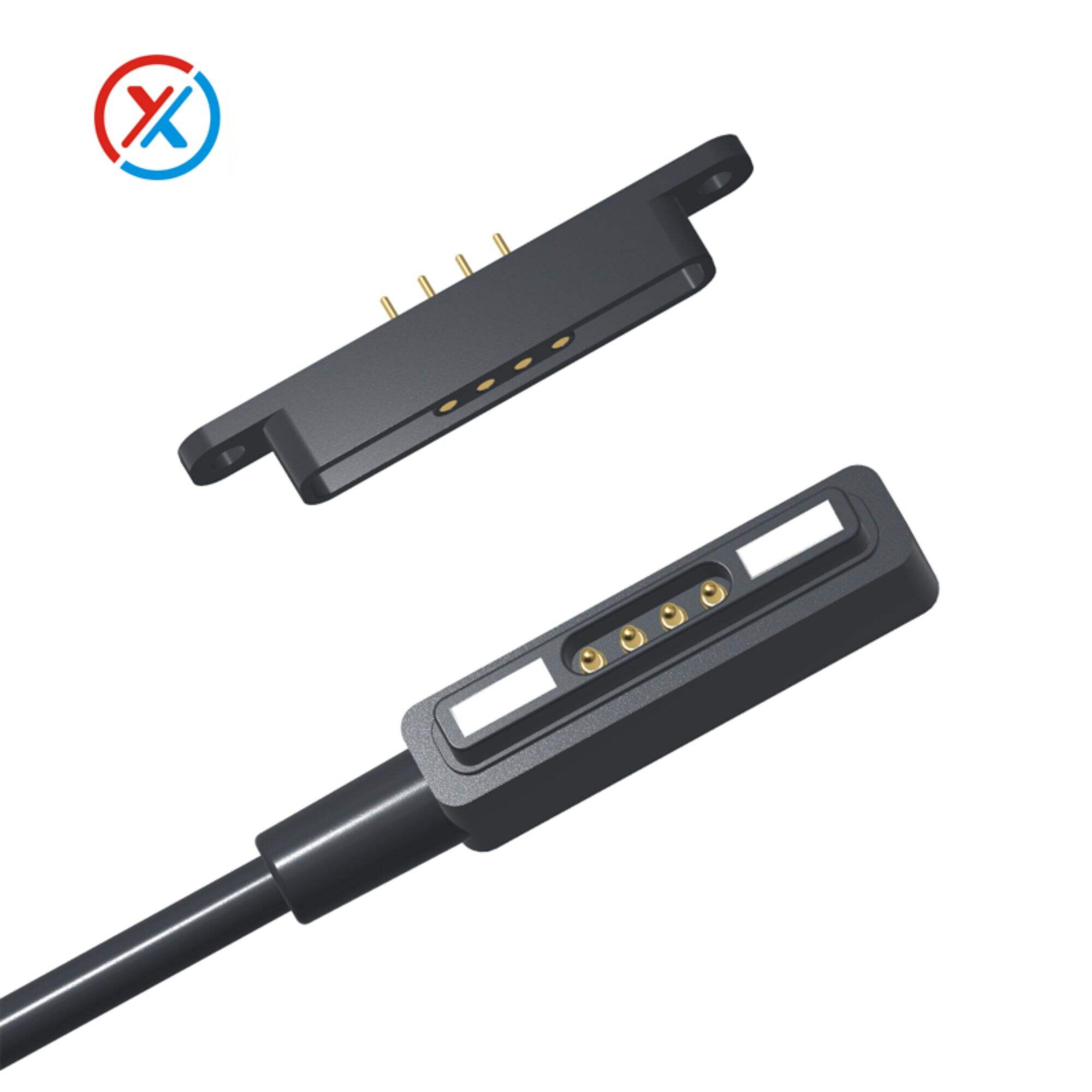 Factory in stock 4Pin Rectangle Pogo pin Magnetic data Cable-1049