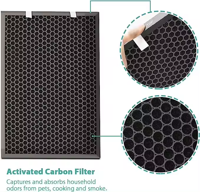 Black Aluminum Activated Carbon Filter Prefilter For Honeycomb Carbon details