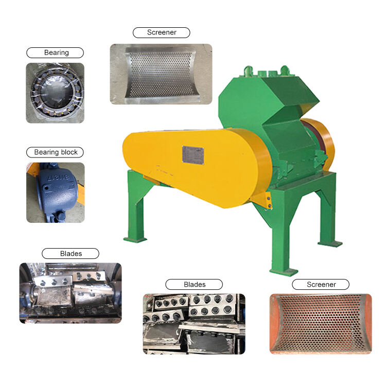 Second-hand automobile industry waste tire recycling rubber tire products Waste tire rubber pellet crusher manufacture