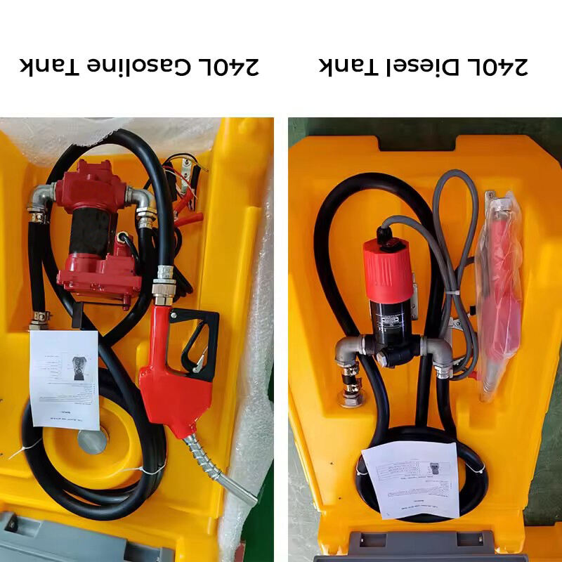 Electric Portable Plastic Fuel Gasoline Diesel Caddy Transfer Tank For On-Site Refueling factory