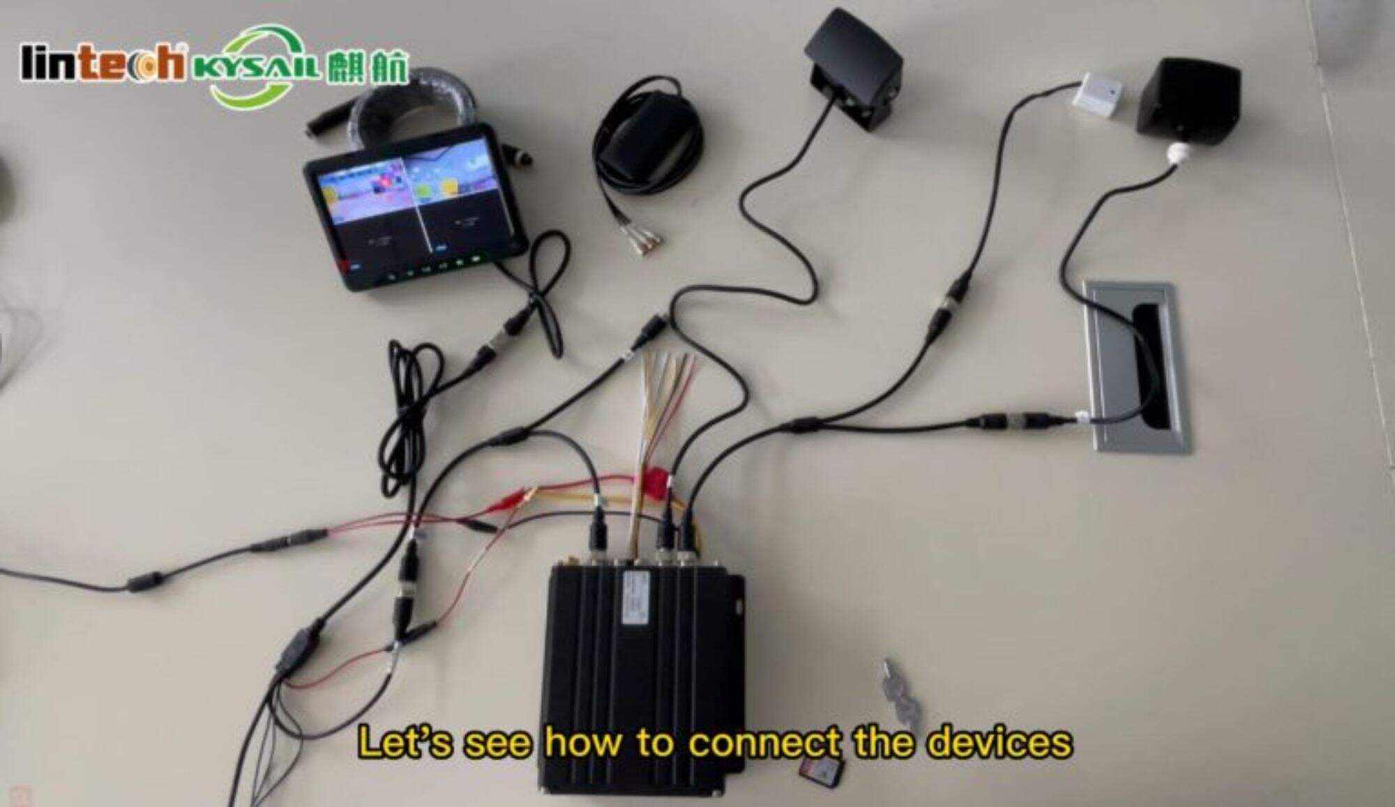 How to connect vehicle truck MDVR CCTV Camera system power wiring