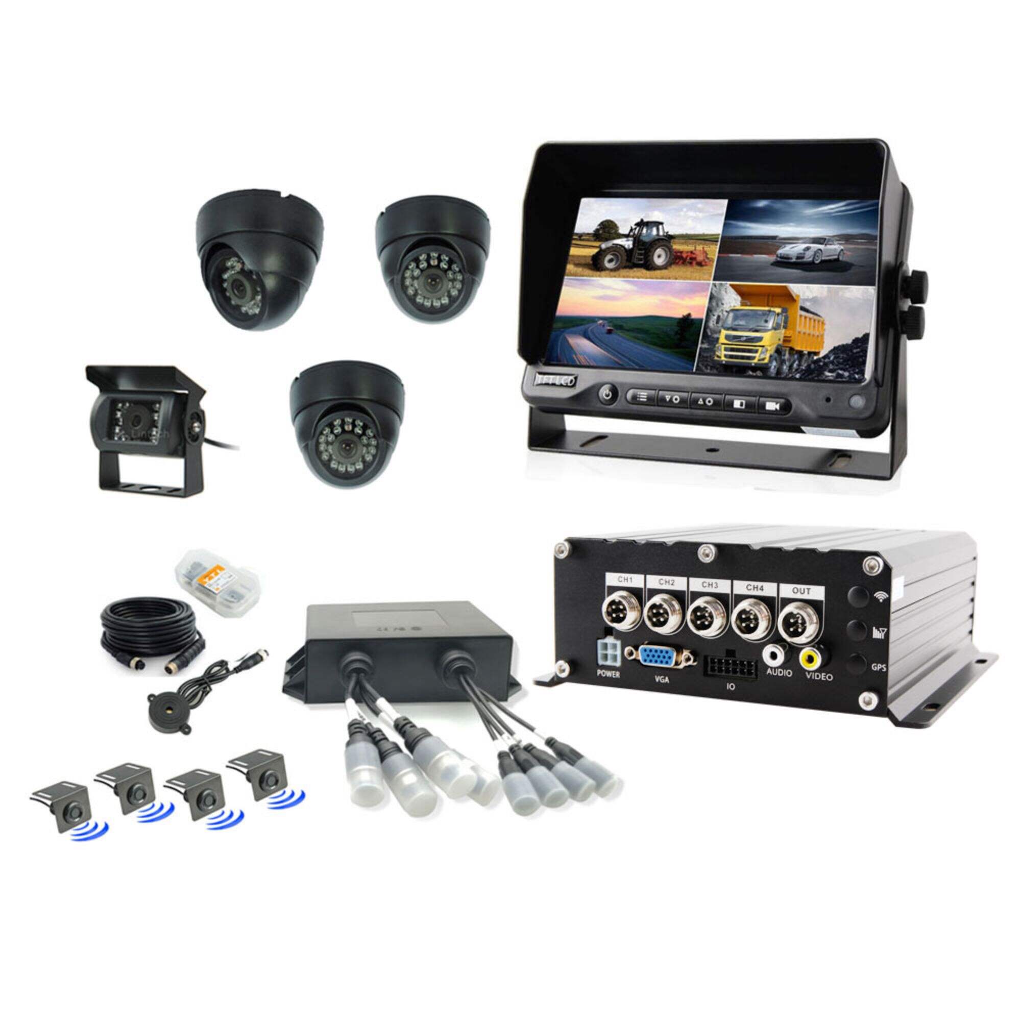 Sistem DVR bagian dalam truk ambulans