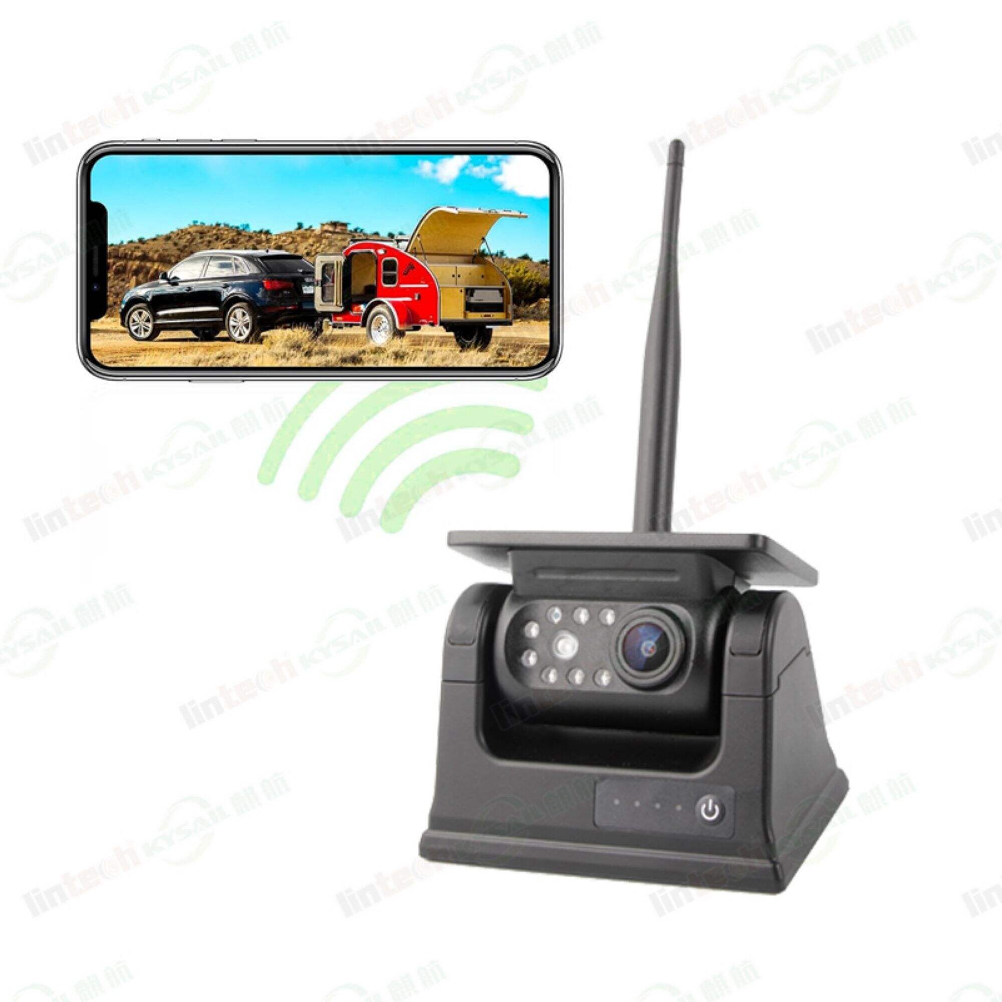 Cámara de visión trasera inalámbrica con batería recargable Solar, Base magnética, HD 1080P, WiFi, cámara de respaldo sin cables para remolque