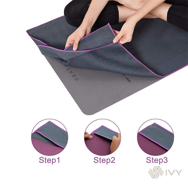 Gardez votre tapis en place avec une serviette de yoga antidérapante dotée d'une prise supplémentaire
