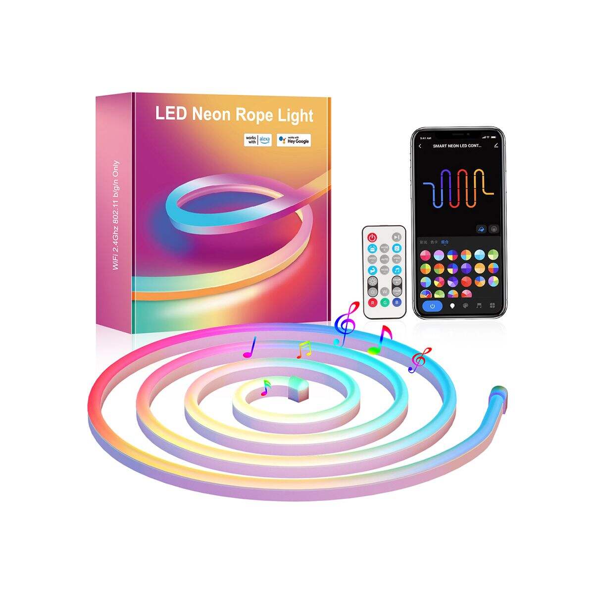 WiFi+BLE+IR Dream Color Music LED Neon Light Kit