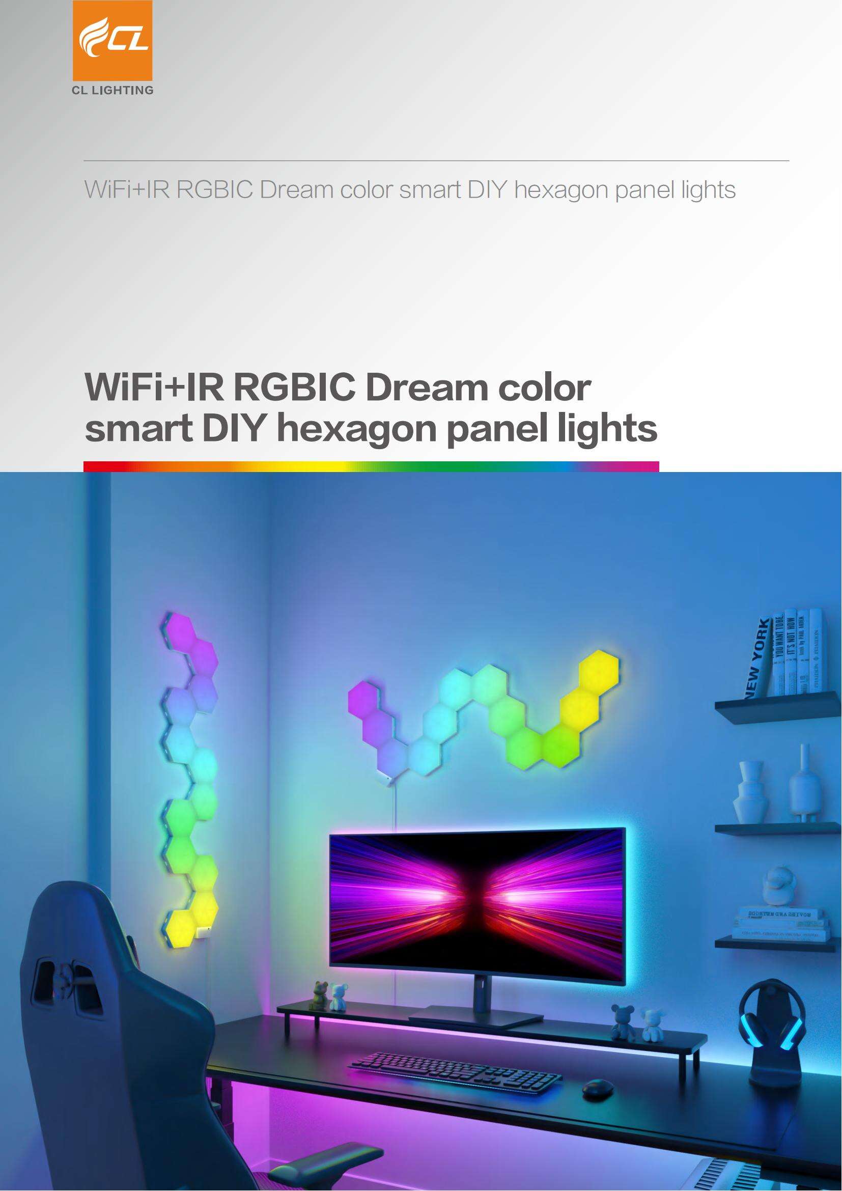 Dream Color Smart Hexagon Wall Light Panel factory