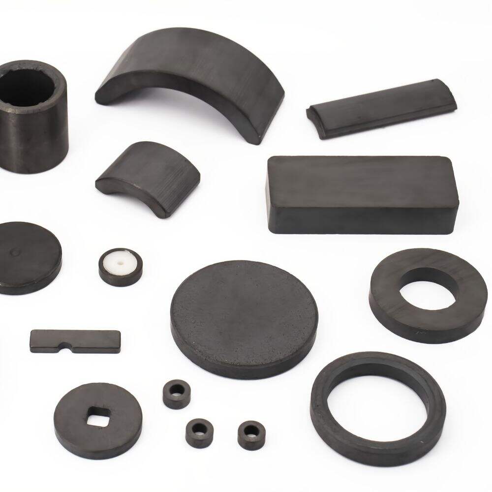 Exploring the magnetization process of ceramic ferrite magnets
