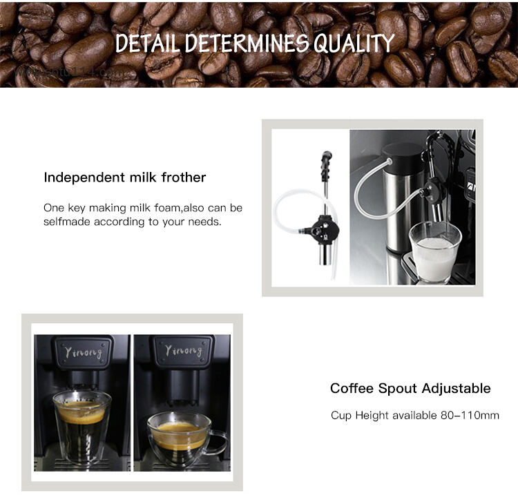 Máy pha cà phê Espresso Pump Bean to Cup Máy pha cà phê Espresso Phong cách Ý Sản xuất văn phòng tại nhà