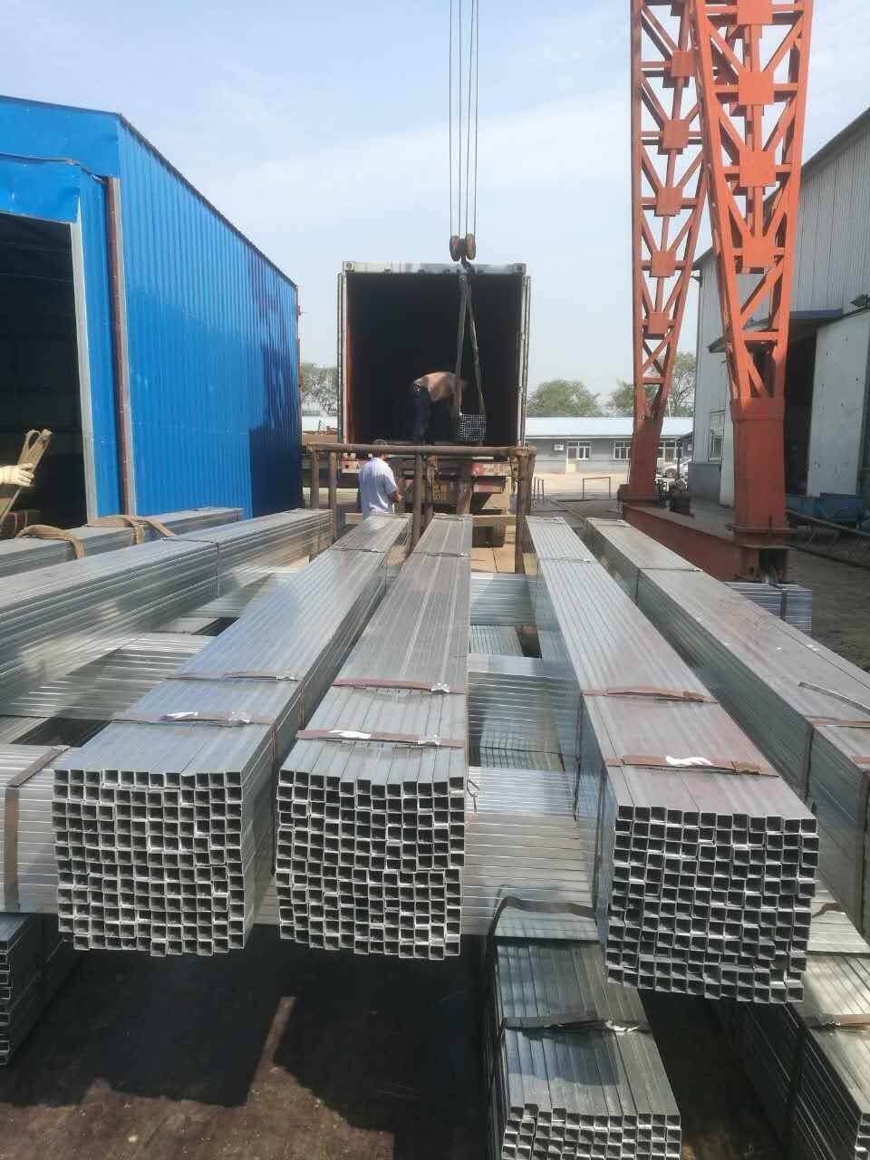 High quality Q195 Q235 pre galvanized square hollow Section steel tube and gi square rectangular pipe factory