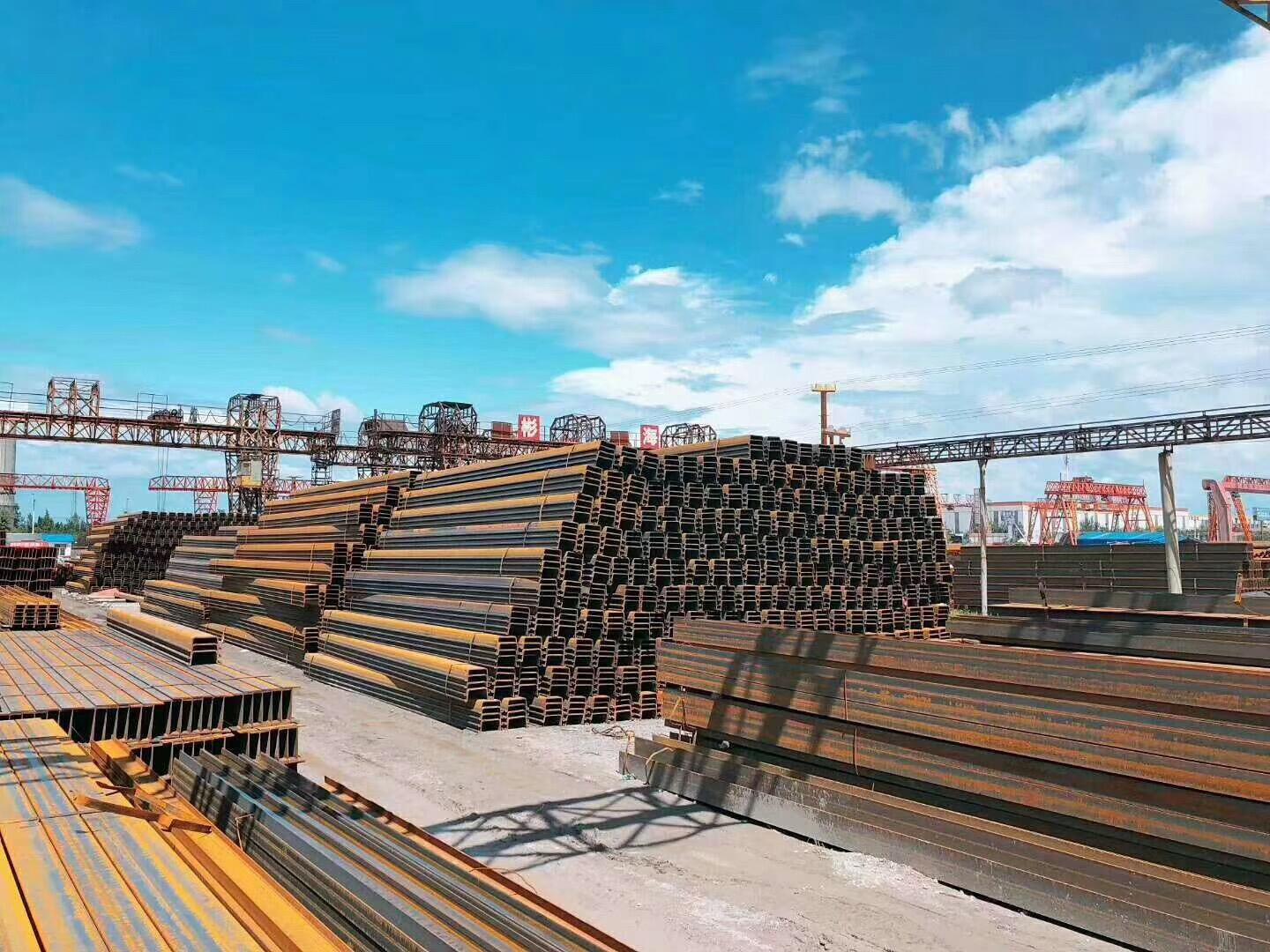 12m steel sheet pile q235 q345 q355 metal steel sheet pile larsen sheet pile factory