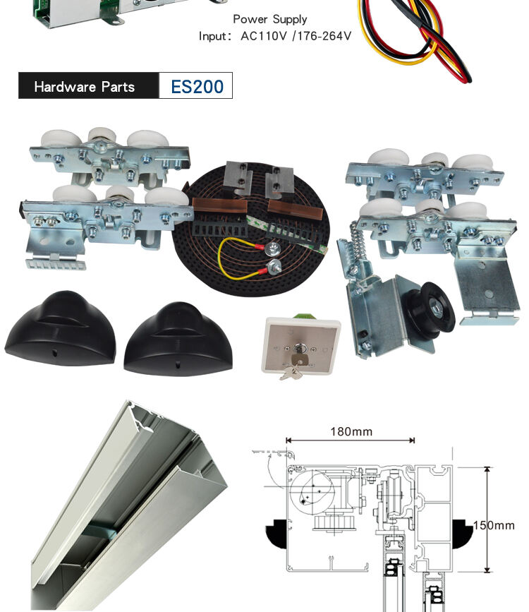 ES200 Automatic sliding door operator system with original Dunkermotoren motor manufacture