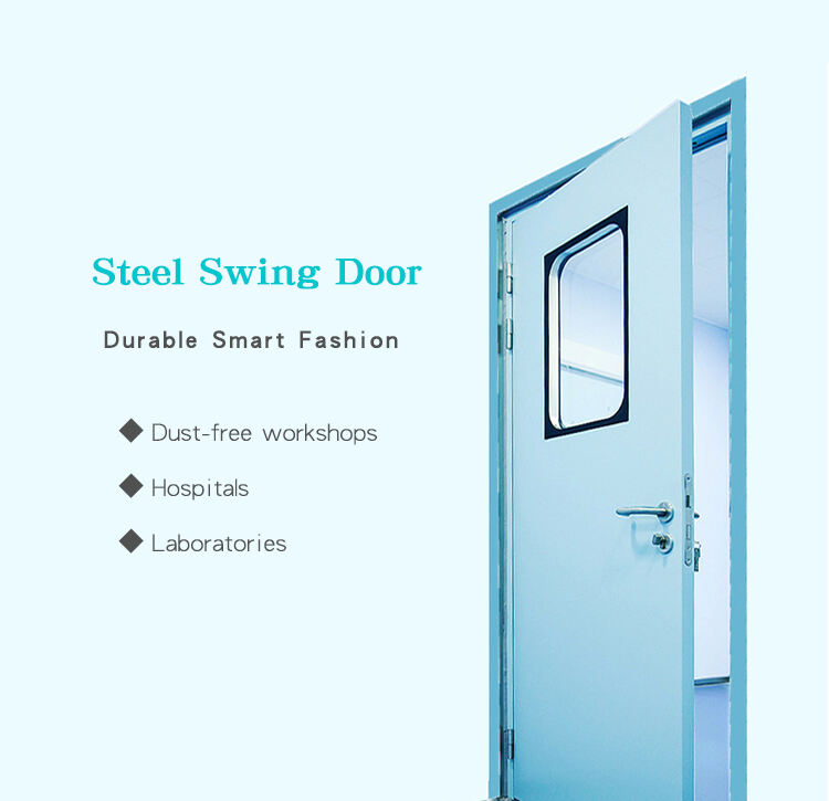 Oredy 100% quality guarantee steel medical double swing door for clean room door details