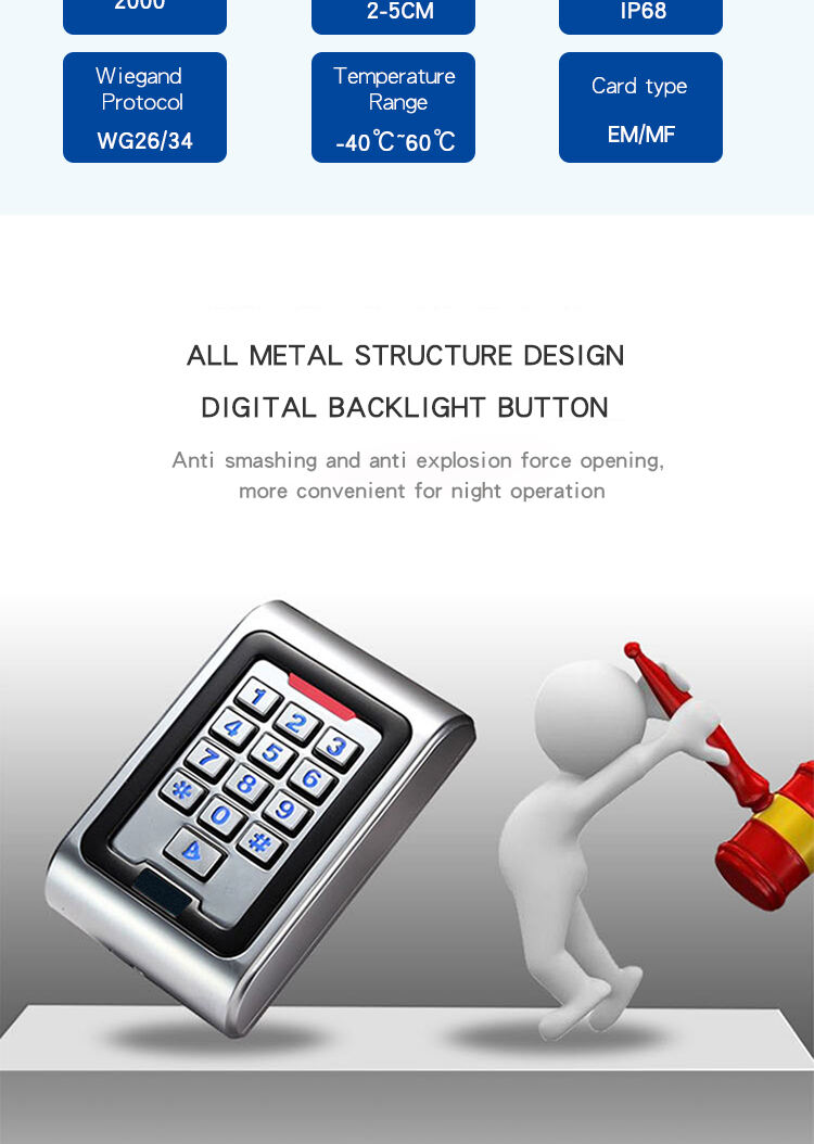 Oredy metal keypad controller panel access control machine for automatic sliding door factory