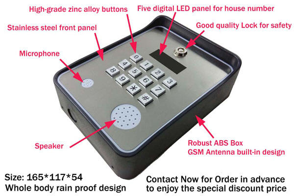 OREDY interkom villasi IP interkom telefon tafsilotlari uchun GSM Audio Intercom-ni yutib yuboradi