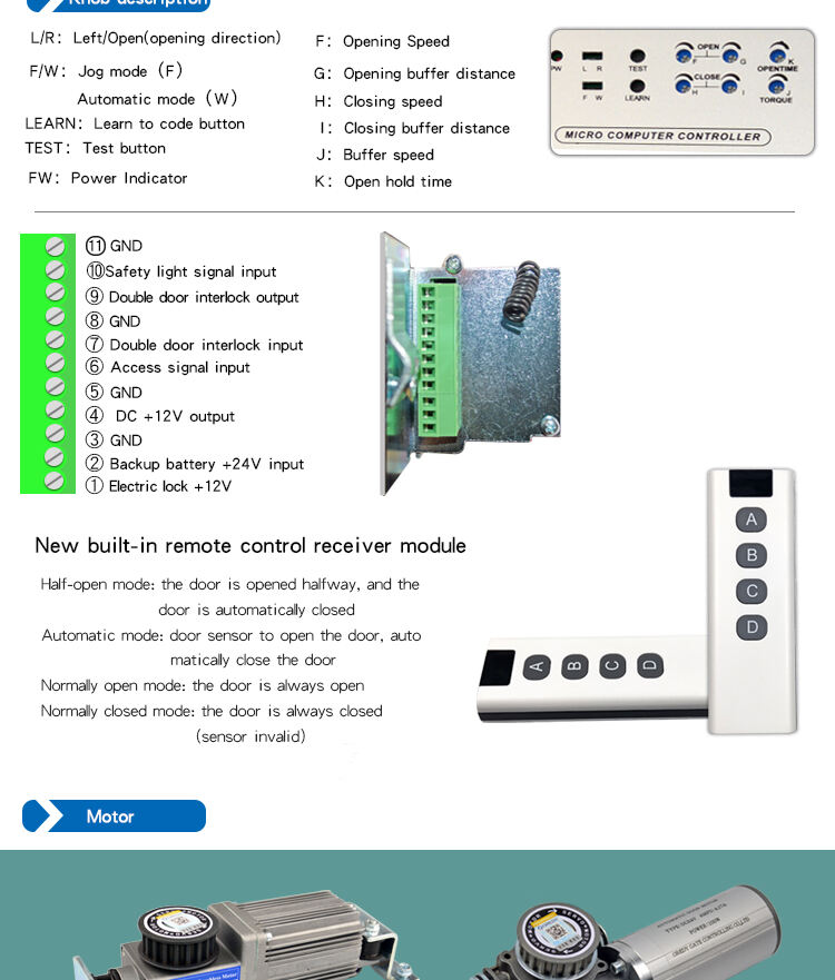 oredy remote control glass automatic sensor door controller motor for shopping mall manufacture