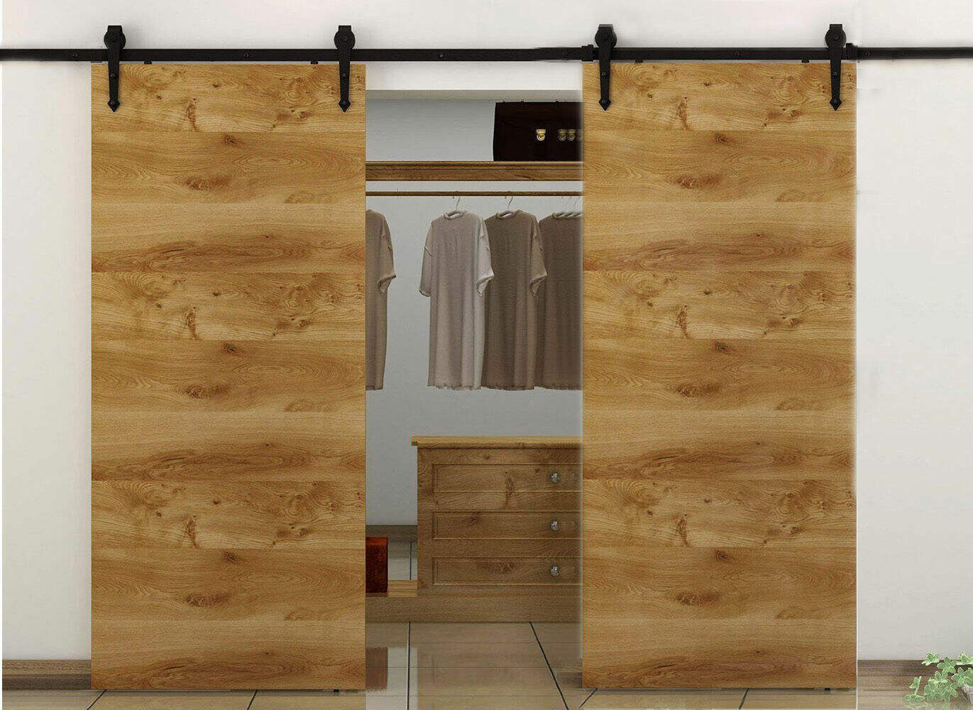 Contemporary Style Heavy Duty Sliding Barn Doors  Hardware Barn Door for wood door factory