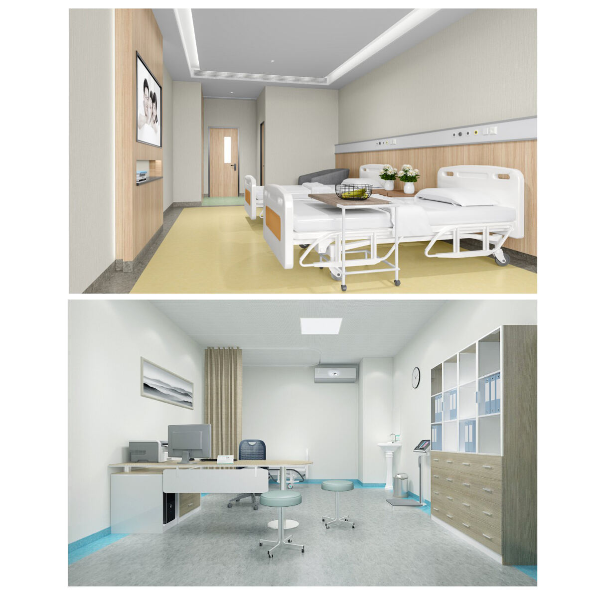 HUAAO Homogeneous Plastic Flooring Roll Homogeneous Pvc Sheet Homogeneous Vinyl Sheet For Hospital details