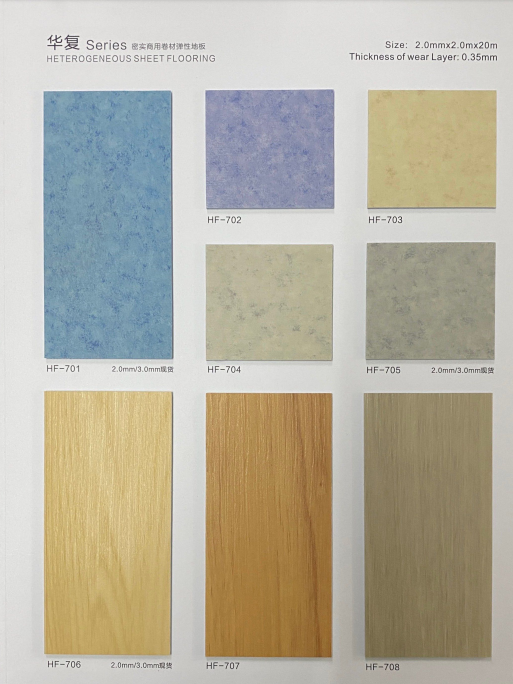 HUAAO Vinyl Flooring Hospital School Office Shopping mall Pvc Waterproof Laminate Flooring Anti Static Pvc Floor details