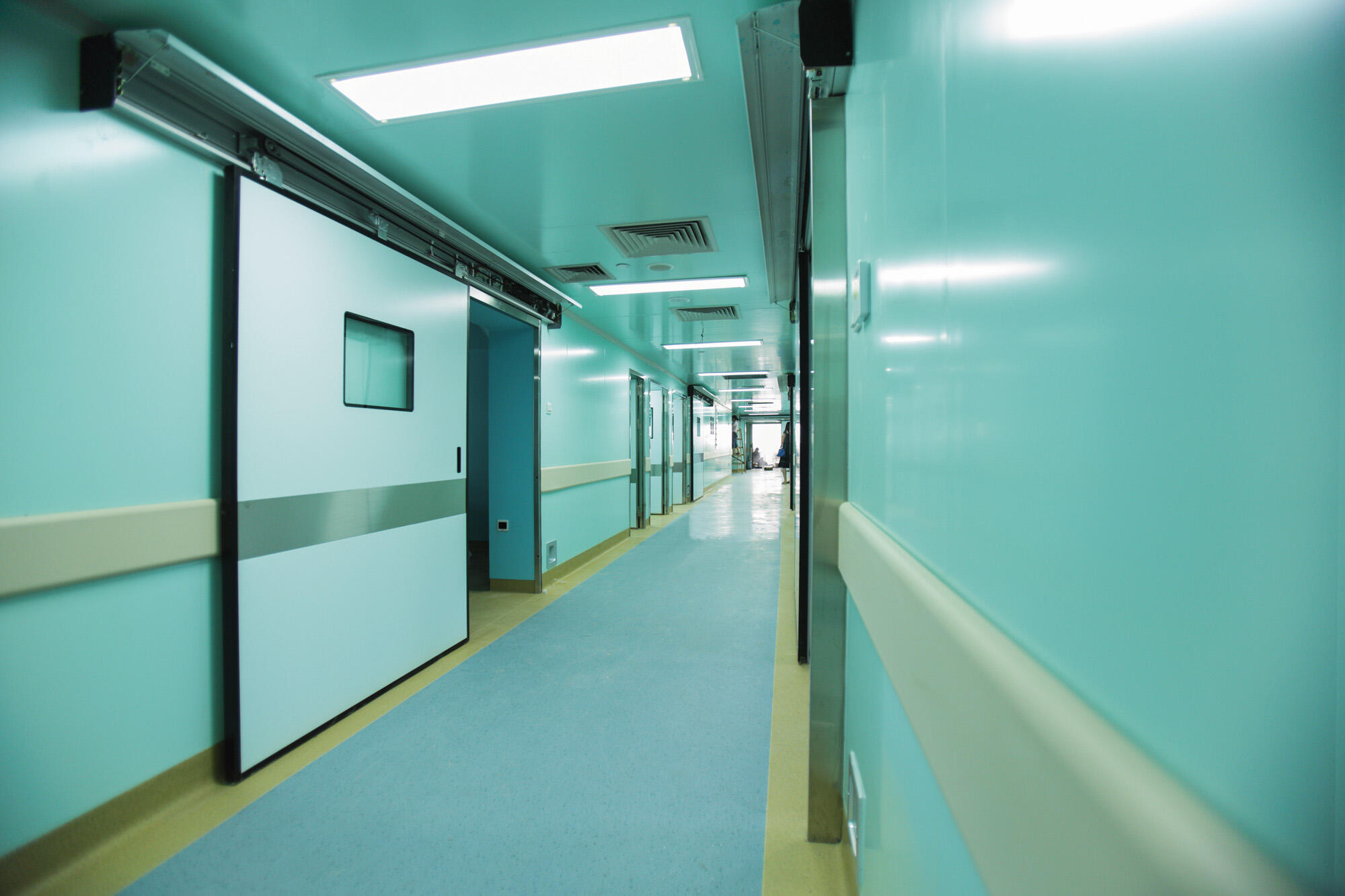 Modular cleanroom door New Type Precision Technology automatic Sliding aluminum door hospital specification doors supplier