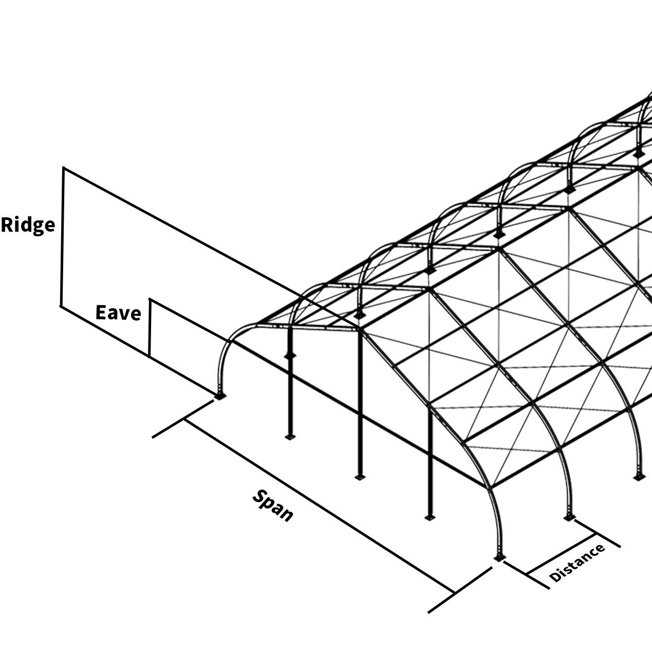 Peach Shape and High Ceiling Space TFS curved tent