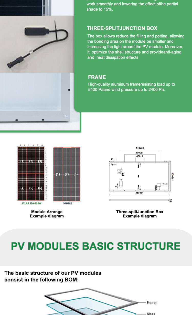 N Type Solar Panel 545 W 545 W Mono Half Cell P V 545 W N Type Solar Panel manufacture