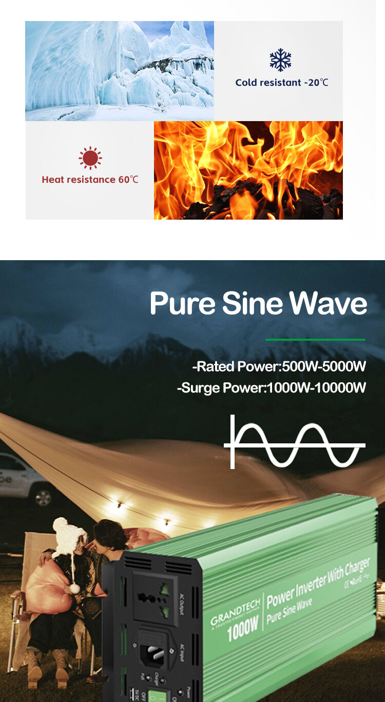 Grandtech High Quality 5000W Pure Sine Wave  24v 48v DC to AC 110v 220v Pure Sine Wave Inverter Power Inverter manufacture