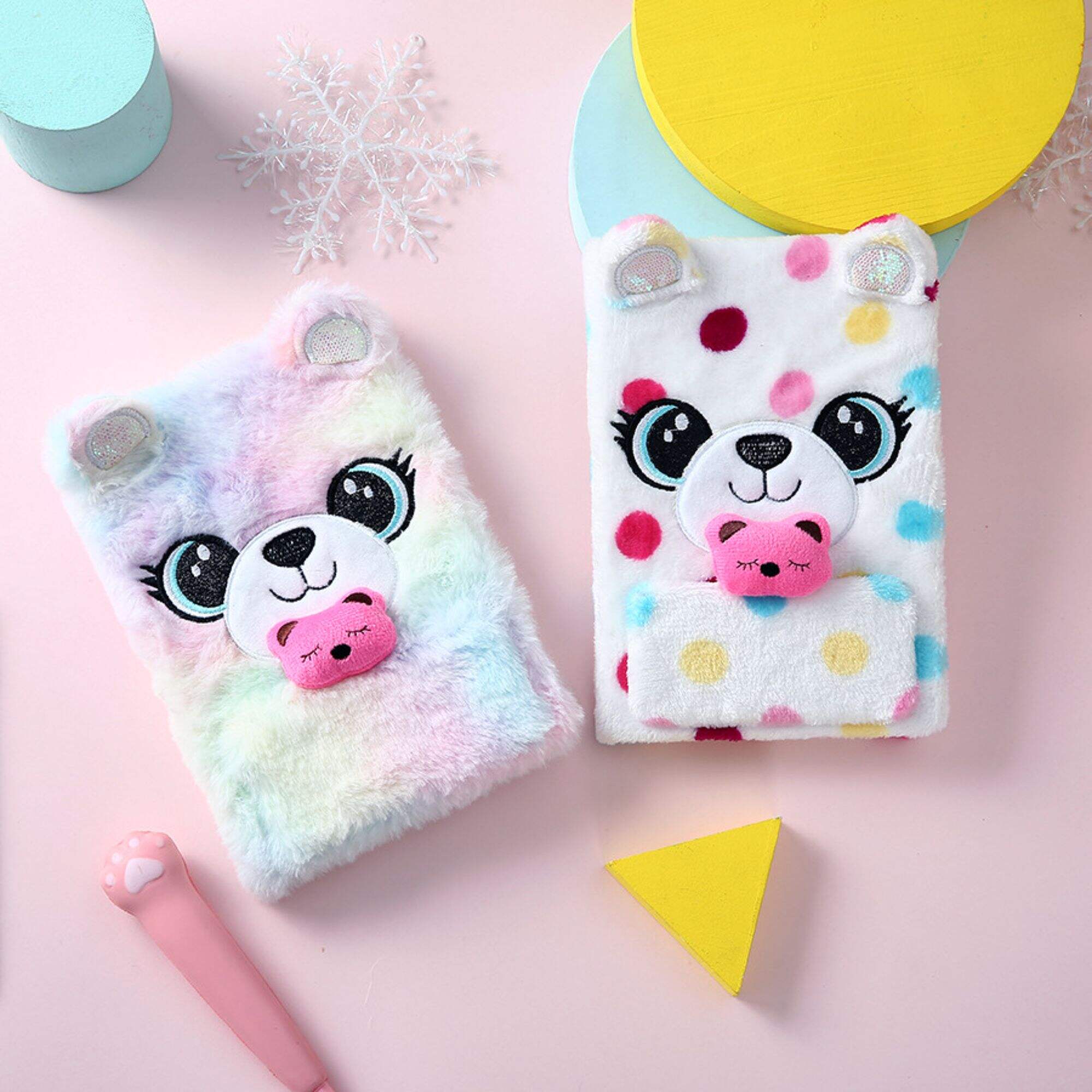 A5 cartoon plush diary alpaca cute children's writing notebook girls student notepad handbook book