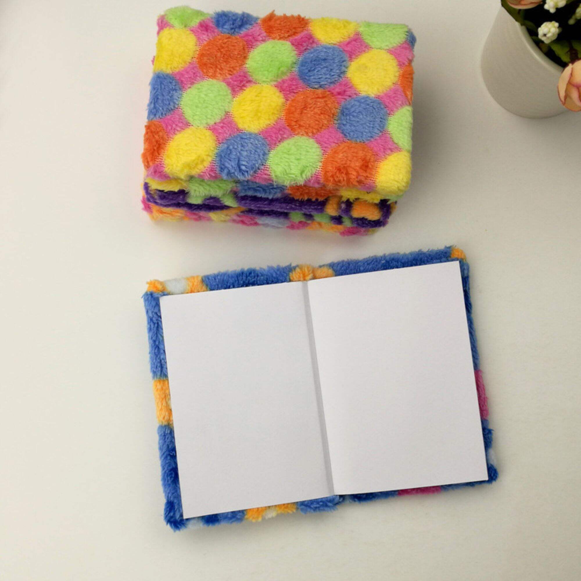 Winter Warmth Plush Fabric Notebook 50K Creative Colorful Pages Notepad Multifunctional Handbook