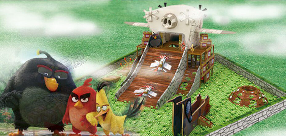 Park rozrywki Angry Birds: zabawa z procą